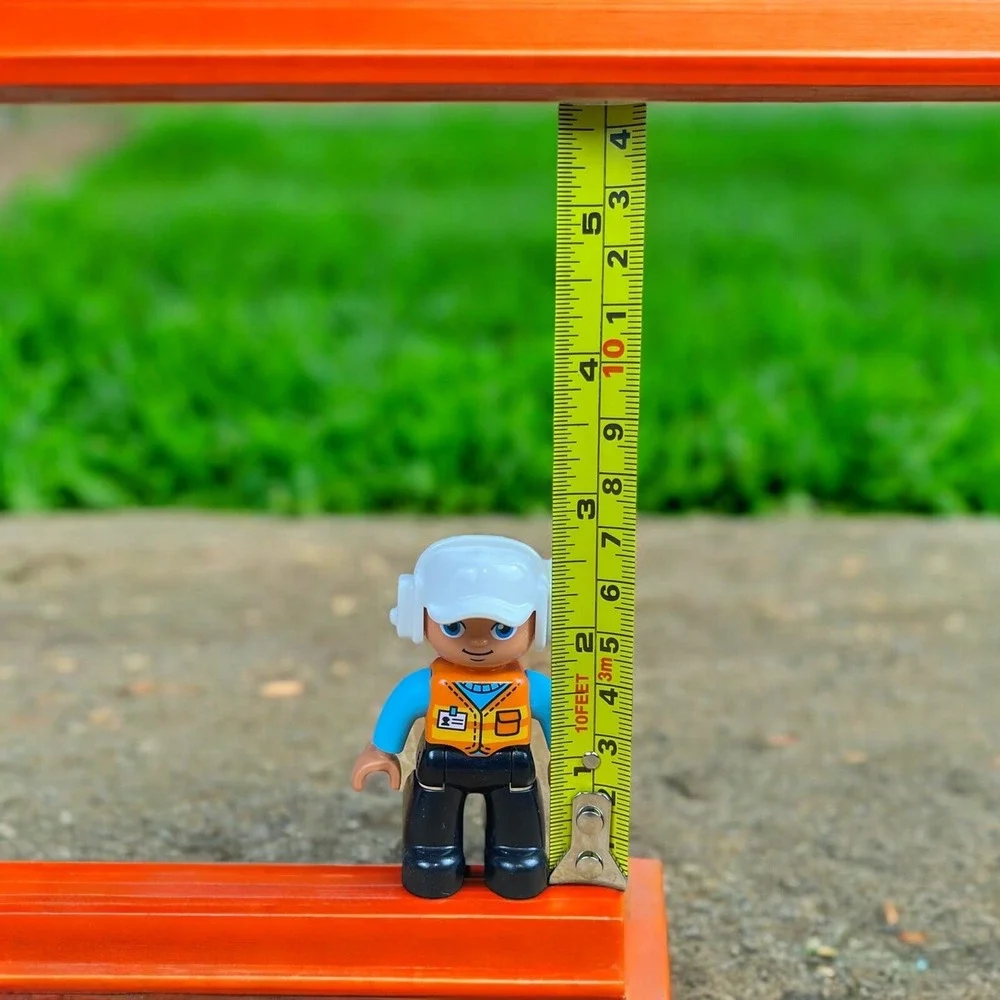 Lego Duplo Construction Man Worker Orange Vest 2.5